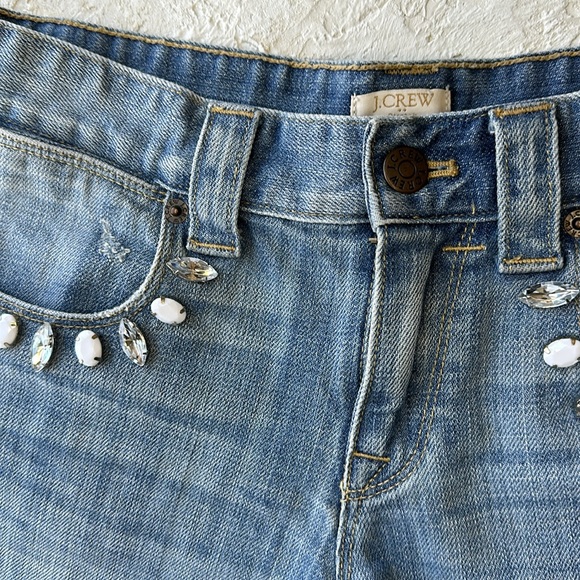 JCrew Embellished denim shorts - Picture 3 of 6